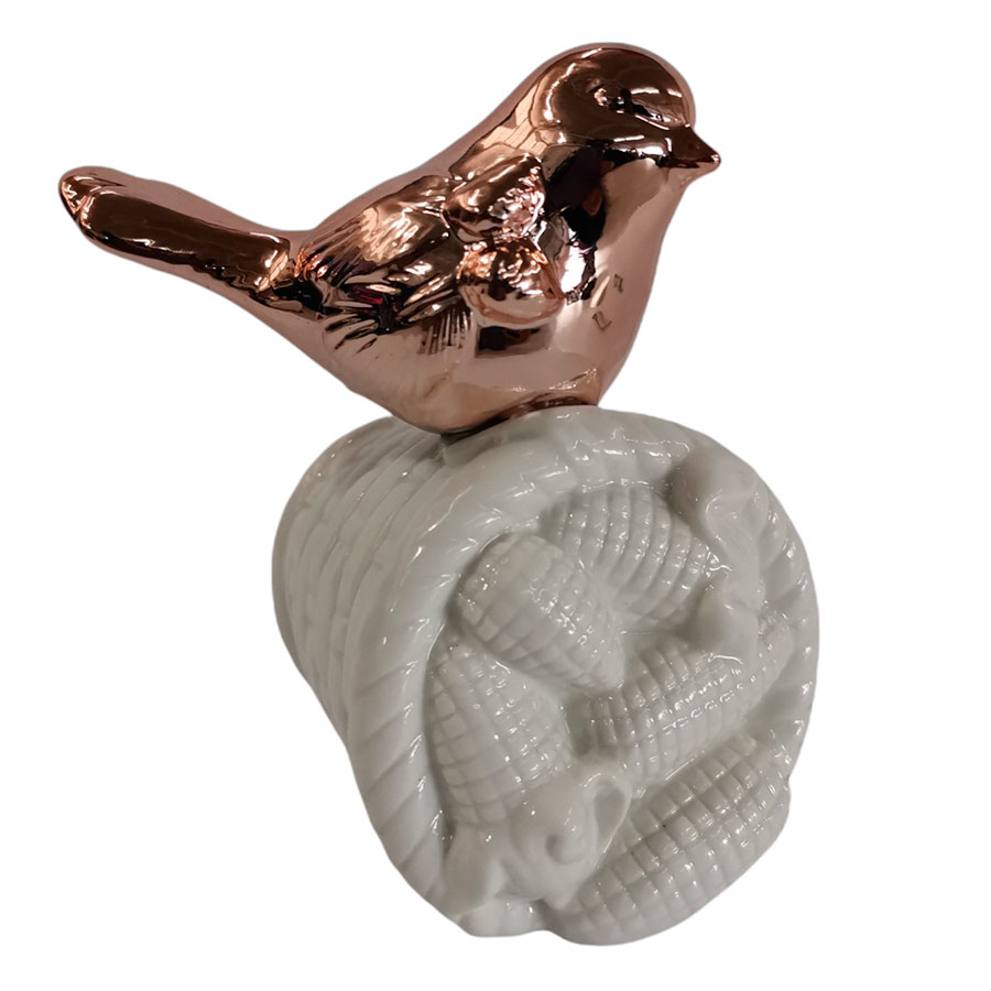Pájaro de porcelana cobre - Galerías el Triunfo - 044071821318
