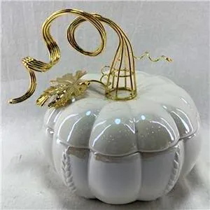 Calabaza de porcelana blanca - Galerías el Triunfo - 044071821455