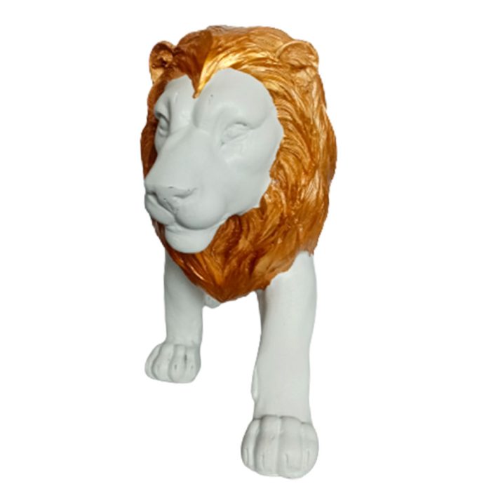 León blanco con dorado - Image 2