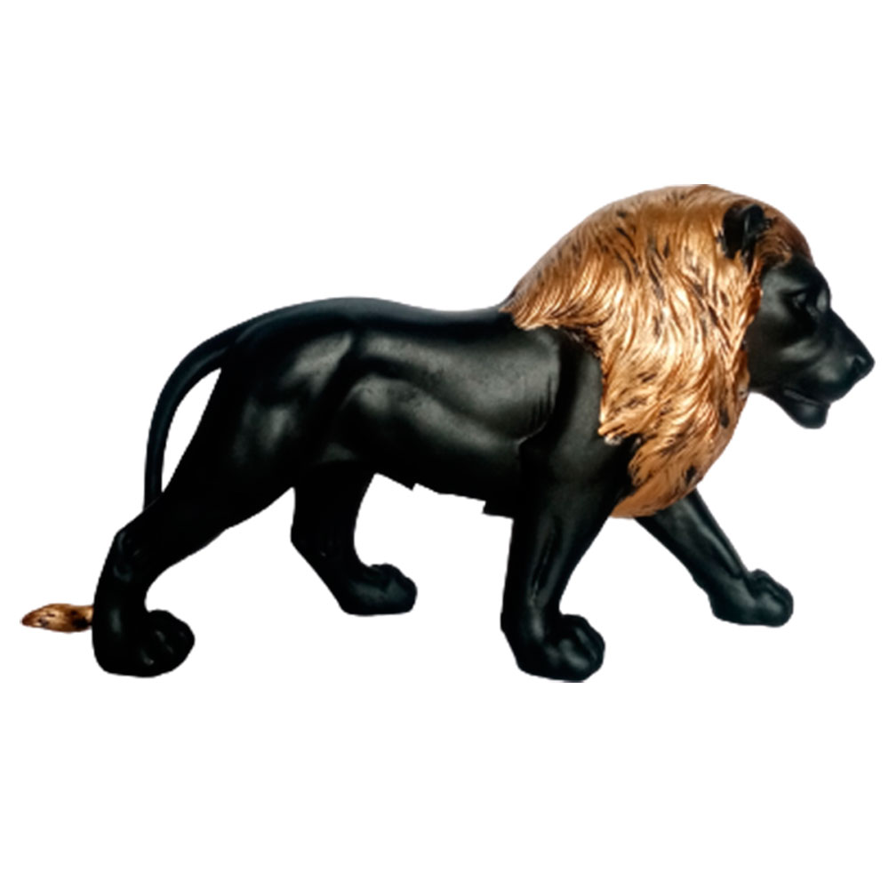 León negro con dorado