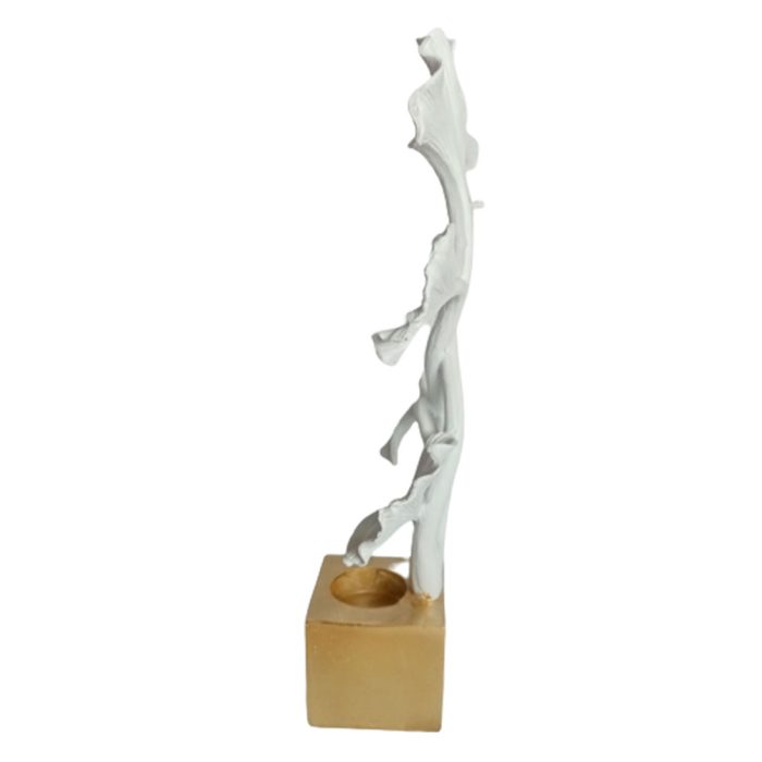 Escultura de hojas blancas - Image 2