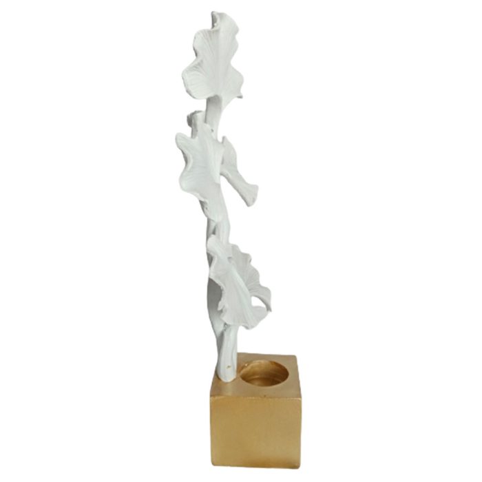 Escultura de hojas blancas - Image 3