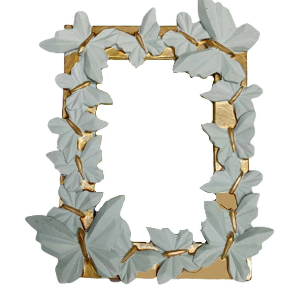 Portarretrato dorado con mariposas - Galerías el Triunfo - 044071821544