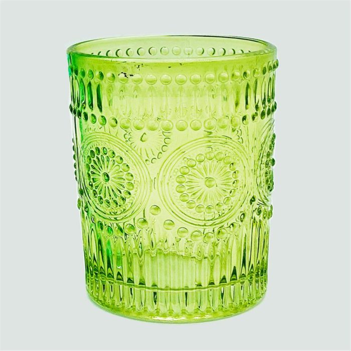 Vaso de vidrio verde - Galerías el Triunfo - 049072571075