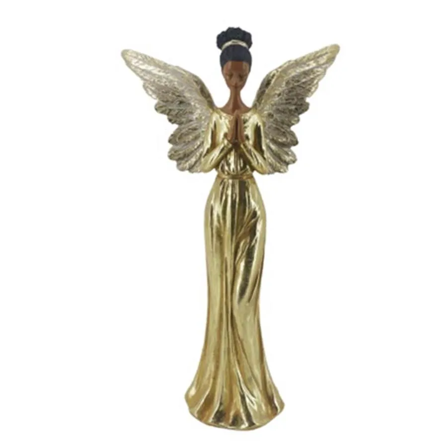 Angel de poliresina rezando - Galerías el Triunfo - 049072651167
