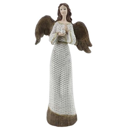 Angel de poliresina blanco - Galerías el Triunfo - 049072651205