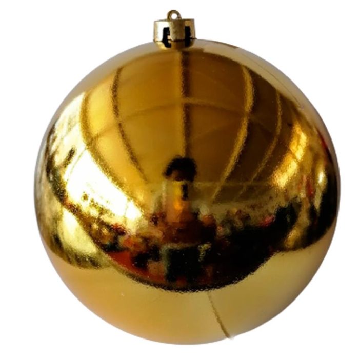 Esfera de plástico dorado - Galerías el Triunfo - 049072722070