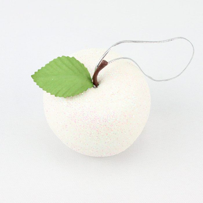 Caja de 4 esferas diseño manzanas blancas - Image 2