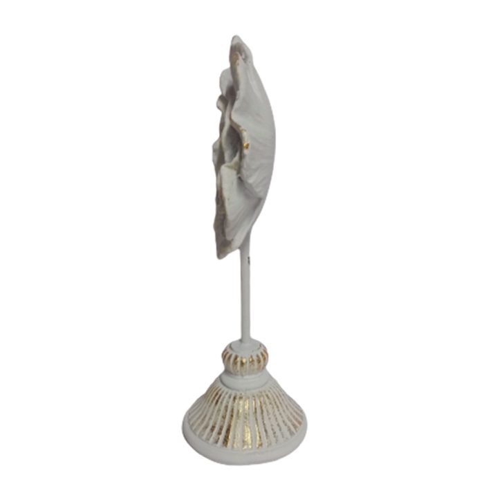 Flor blanca con dorado - Image 2