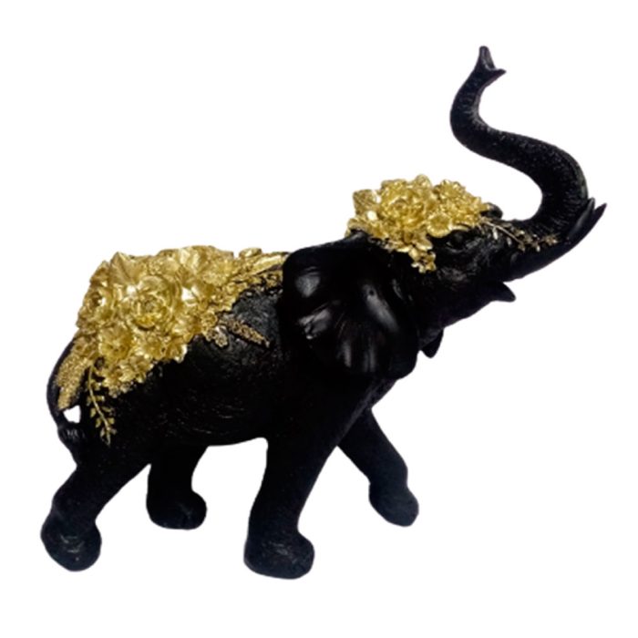 Elefante negro de resina - Image 3
