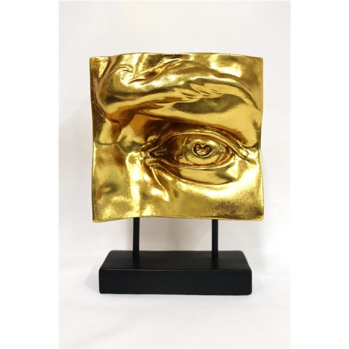 Escultura diseño ojo dorado - Galerías el Triunfo - 049072778467