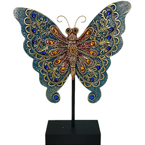 Mariposa de resina azul - Galerías el Triunfo - 061072503056