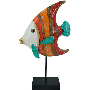 Pez de resina naranja - Galerías el Triunfo - 061072503061