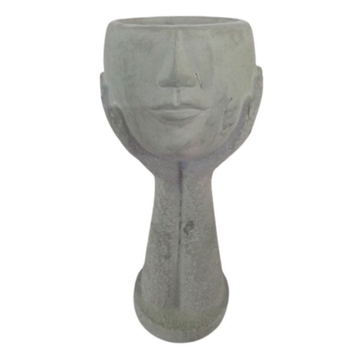 Maceta de cemento gris - Galerías el Triunfo - 072072763022