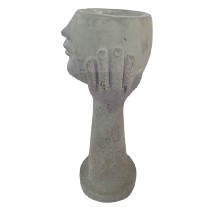 Maceta de cemento gris - Image 2