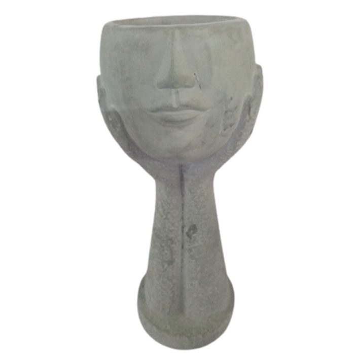 Maceta de cemento gris - Galerías el Triunfo - 072072763023