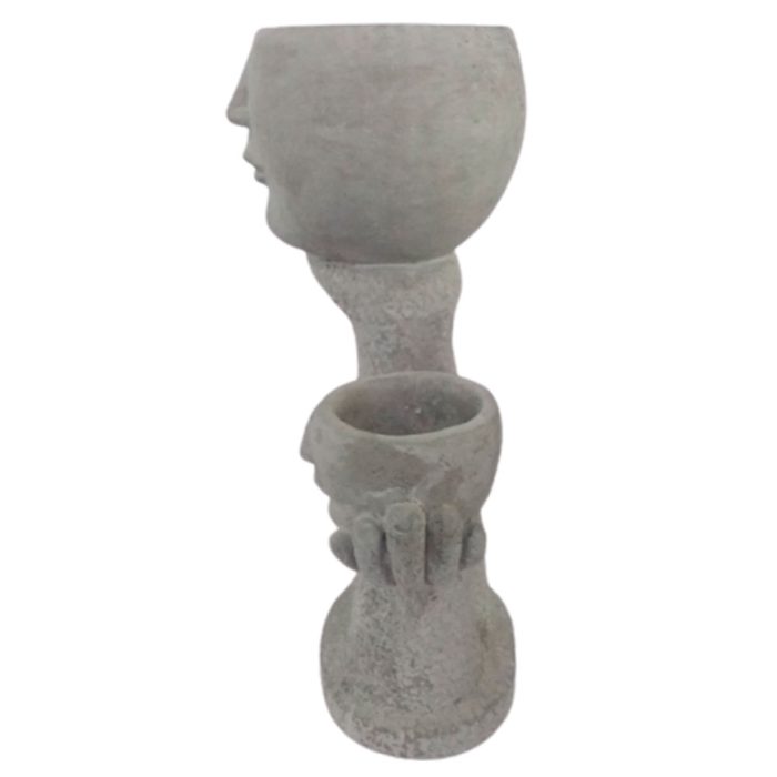 Maceta de cemento gris - Image 2