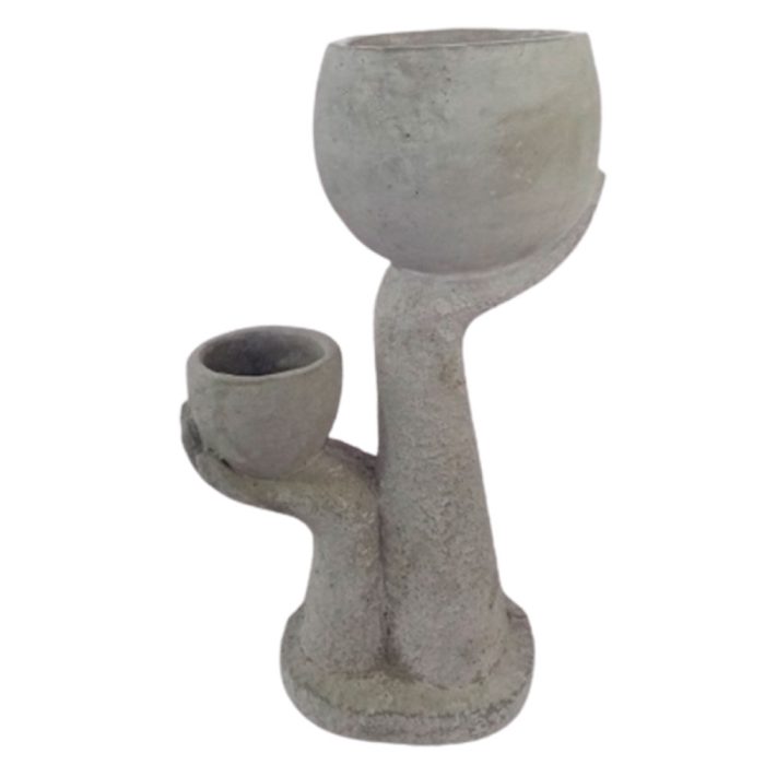 Maceta de cemento gris - Image 3