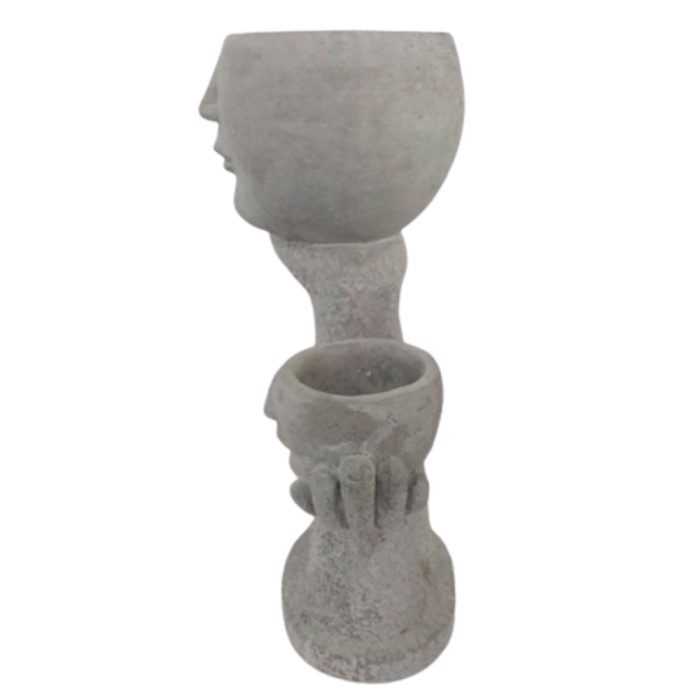 Maceta de cemento gris - Image 2