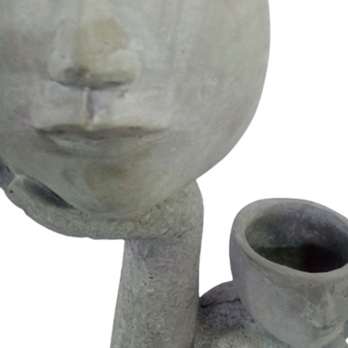 Maceta de cemento gris - Image 4