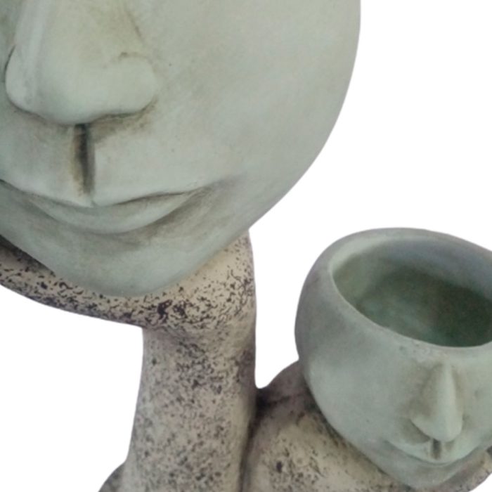 Maceta de cemento beige - Image 4