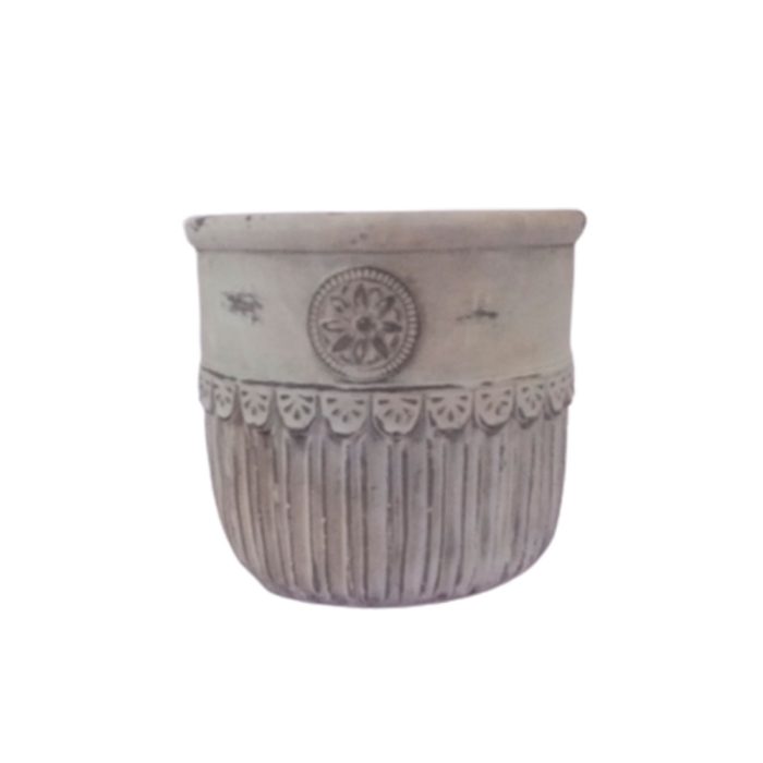Maceta gris de cemento - Image 2