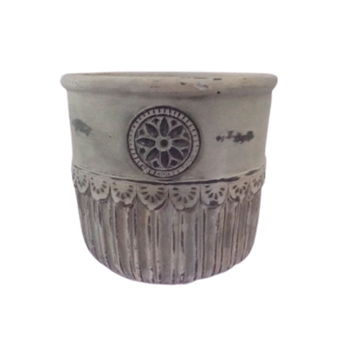 Maceta gris de cemento - Image 2