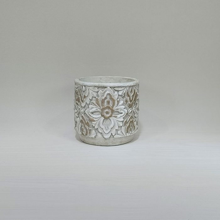 Maceta cilíndrica gris - Galerías el Triunfo - 072072763110