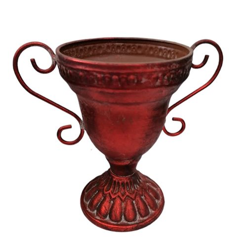 Copa de metal roja - Galerías el Triunfo - 074072300228