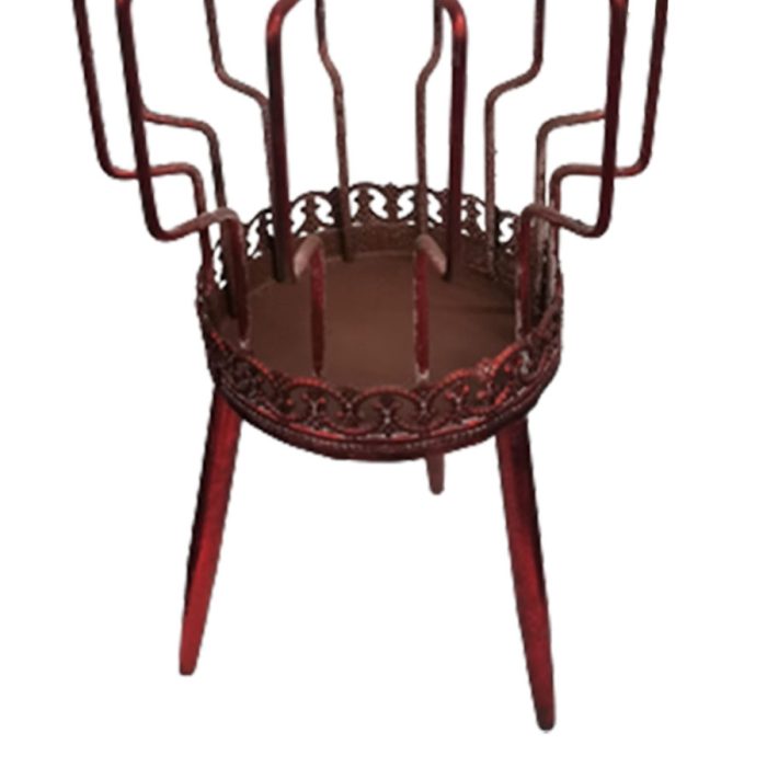 Candelabro de metal rojo - Image 2