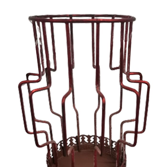 Candelabro de metal rojo - Image 3
