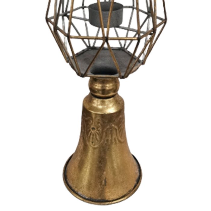 Candelabro de metal dorado - Image 2