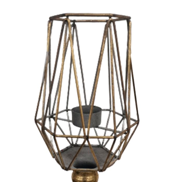 Candelabro de metal dorado - Image 3