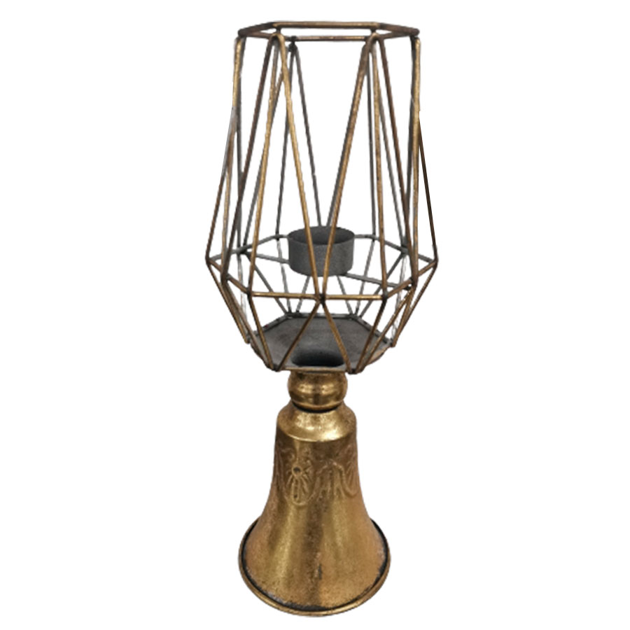 Candelabro de metal dorado - Galerías el Triunfo - 074072300252