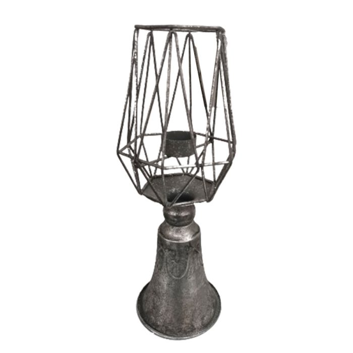 Candelabro de metal plateado - Galerías el Triunfo - 074072300253