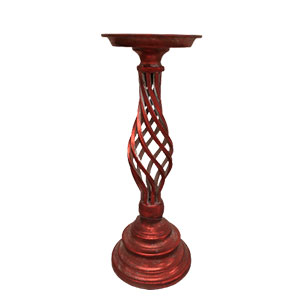 Candelabro de metal rojo - Galerías el Triunfo - 074072300288
