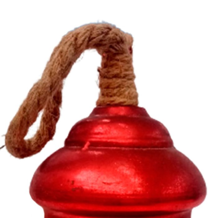 Campana de metal rojo de 20x23cm - Image 2