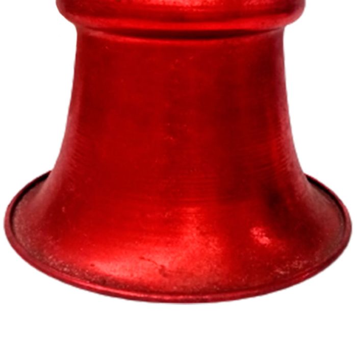 Campana de metal rojo de 20x23cm - Image 3