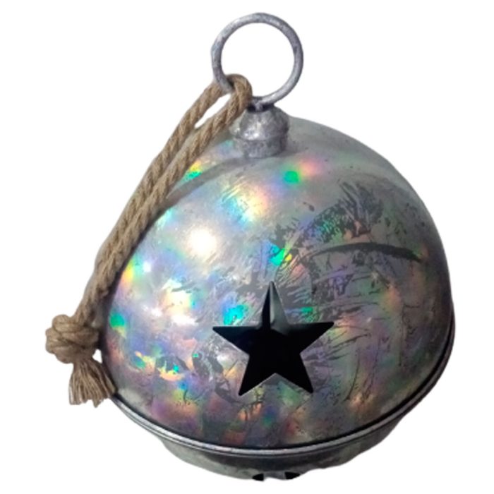 Cascabel iridiscente con estrellas perforadas de 35cm - Image 2