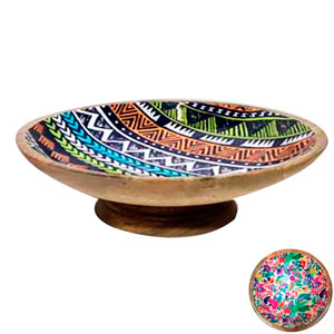 Bowl de madera estampado - Galerías el Triunfo - 081072782044
