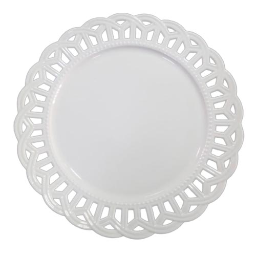 Plato de porcelana blanca - Galerías el Triunfo - 090307370080