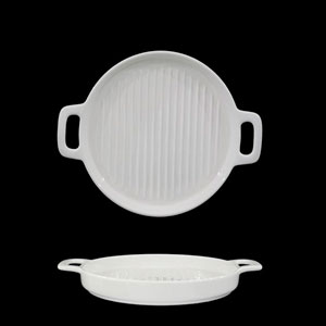 Plato blanco de porcelana - Galerías el Triunfo - 090307370263