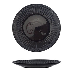 Plato negro de porcelana - Galerías el Triunfo - 090307370303