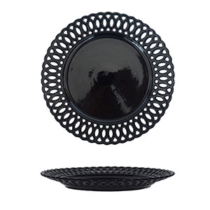 Plato negro de porcelana - Galerías el Triunfo - 090307370305