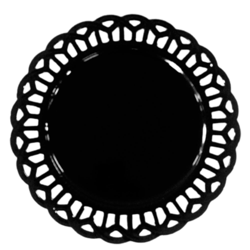 Plato de porcelana negra - Galerías el Triunfo - 090307370325