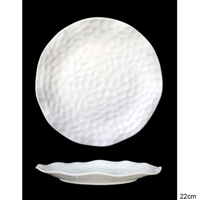 Plato de porcelana blanca - Galerías el Triunfo - 090307370384