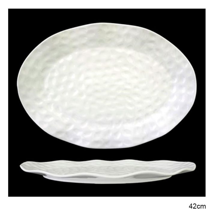 Plato de porcelana blanca - Galerías el Triunfo - 090307370386