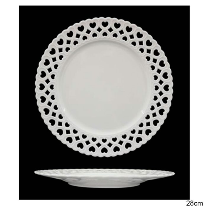 Plato de porcelana blanca - Galerías el Triunfo - 090307370390