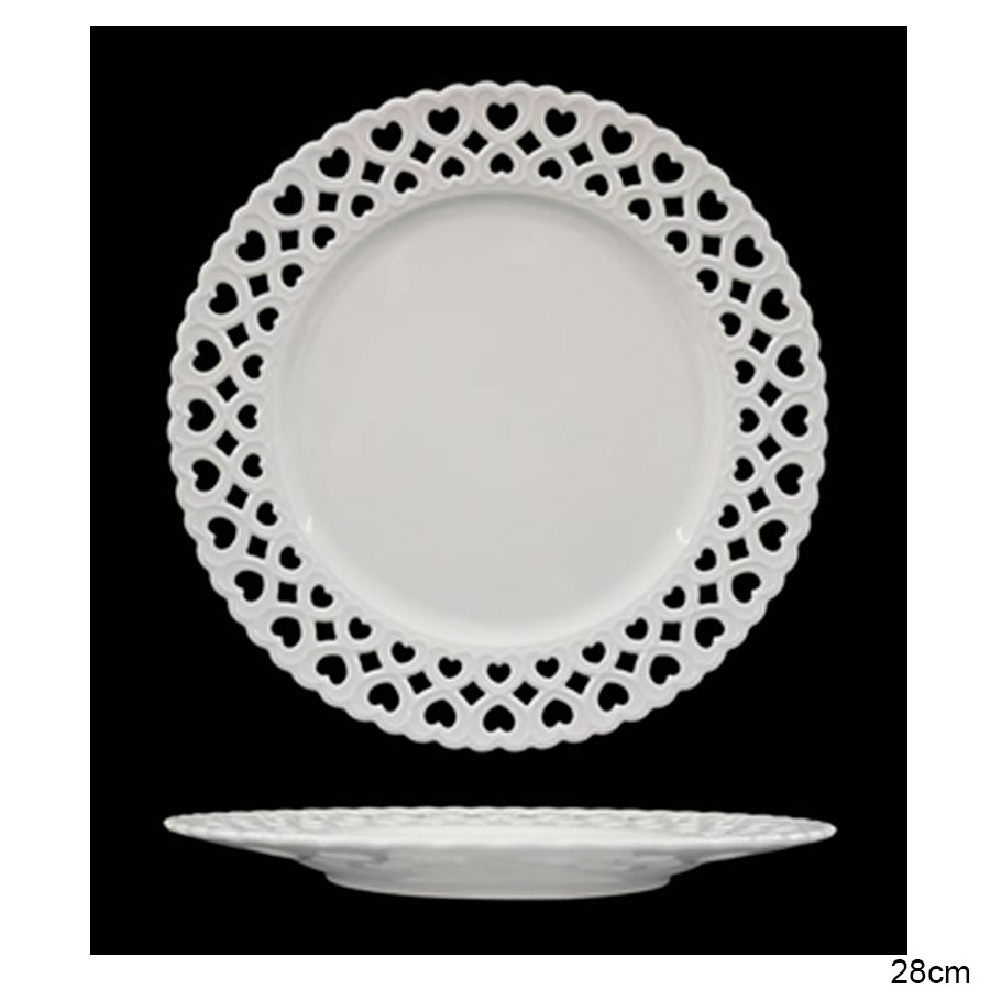 Plato de porcelana blanca - Galerías el Triunfo - 090307370390