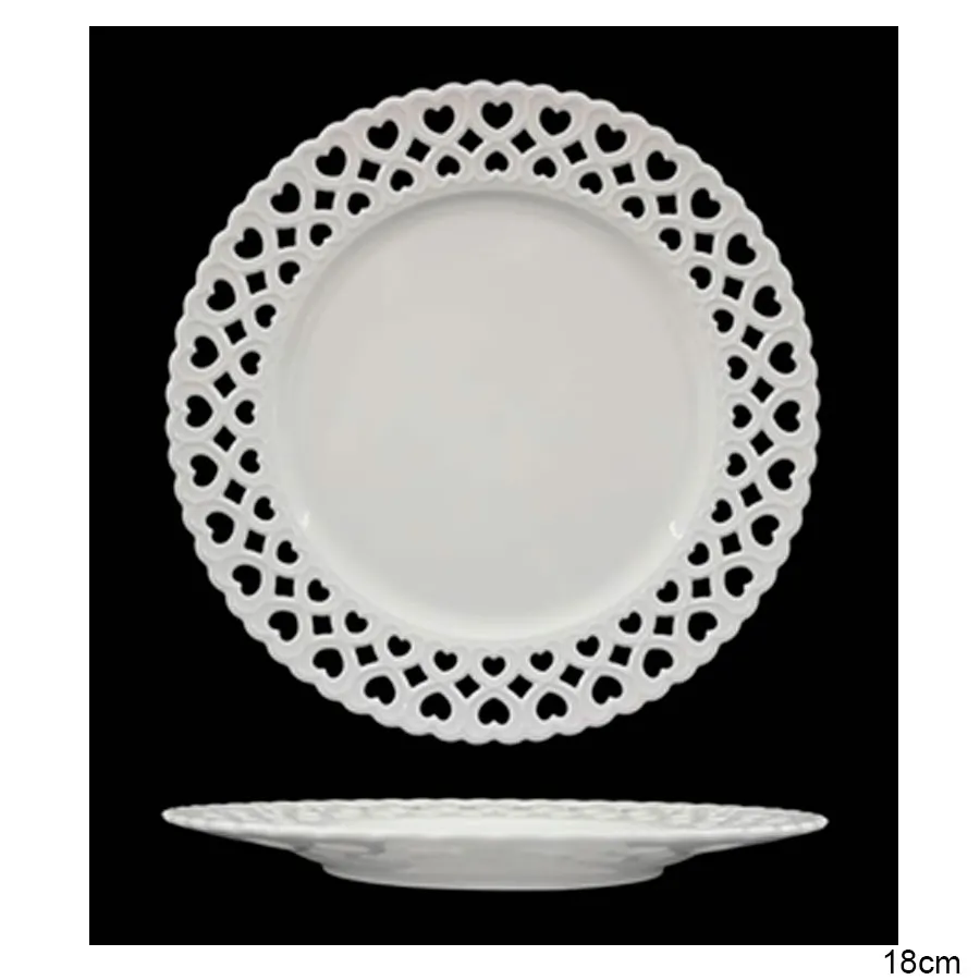 Plato de porcelana blanca - Galerías el Triunfo - 090307370392